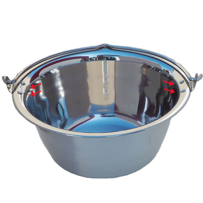 Nerezový kotlík 30 L (0,8 mm) s nýty
