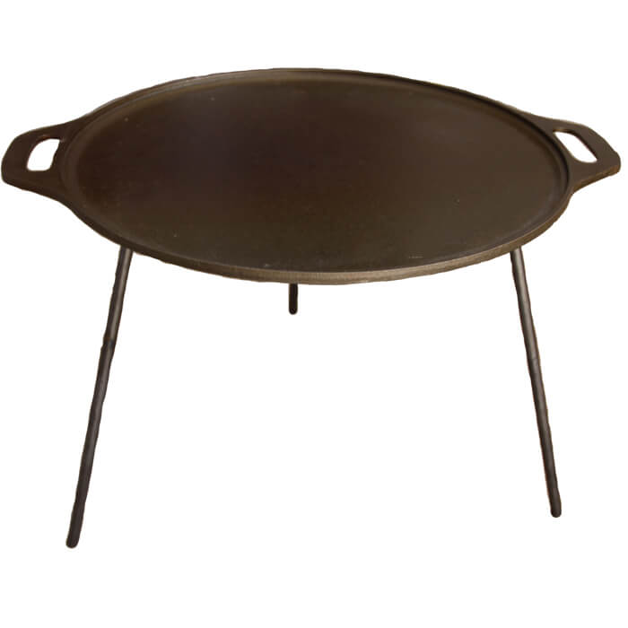 Litinová grilovací pánev s nožičkami 42 cm
