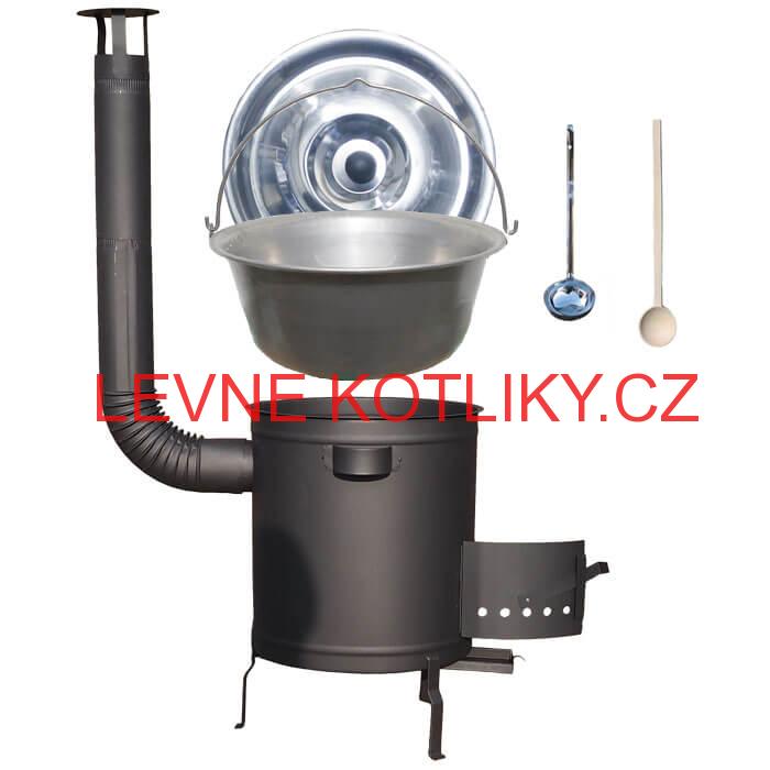 Nerezový kotlík 20 L (1,5 mm) + hrubostěnná (1,5 mm) a žáruvzdorná kotlina 42 PLUS 600