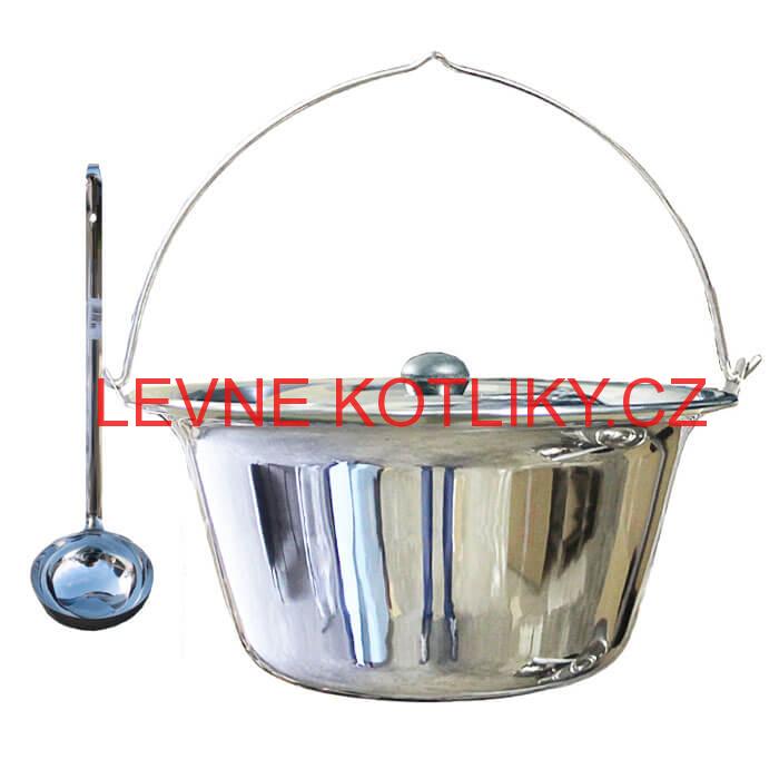 Nerezový kotlík 10 L (1,2 mm) + nerezová poklice