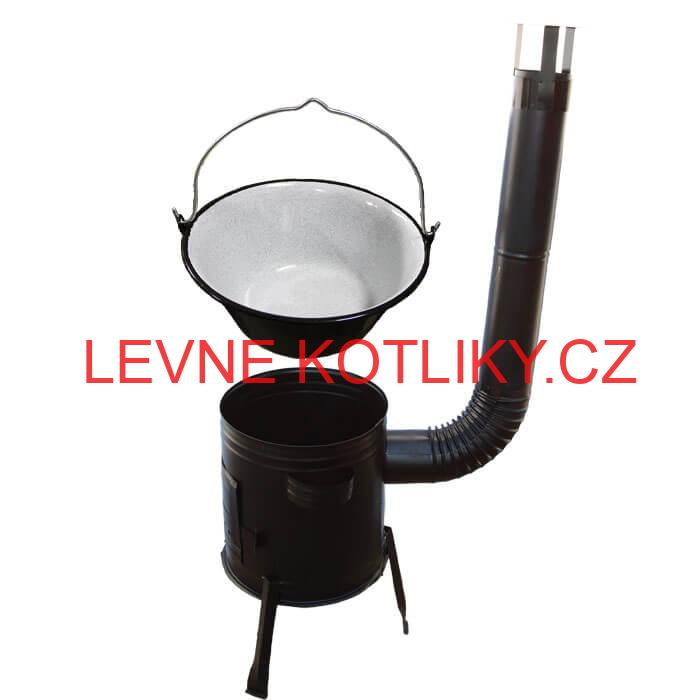 Smaltovaný kotlík 10 L (1,2 mm) + kovová kotlina 31 CLASSIC (KOV) Easy party