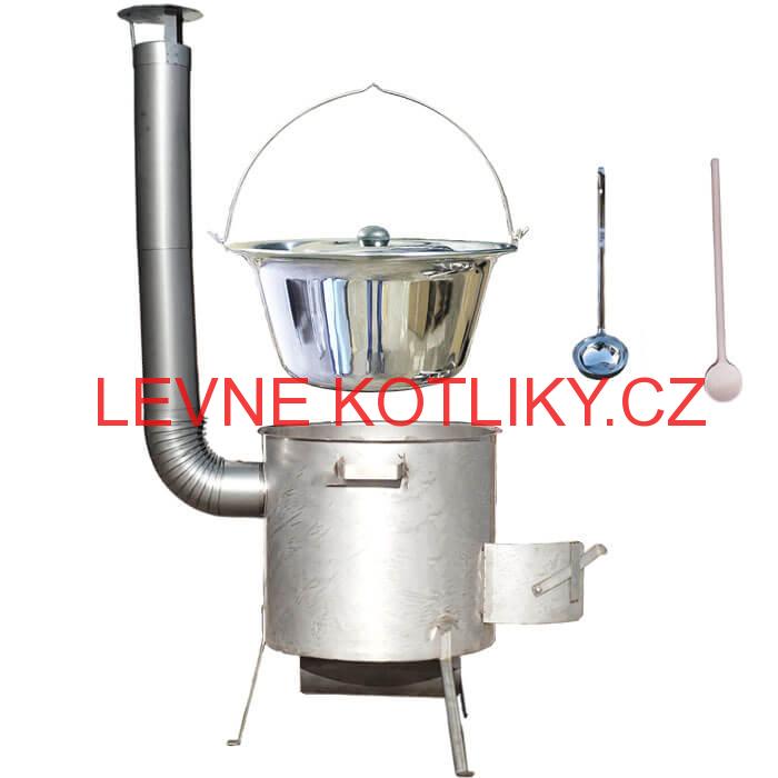 Nerezový kotlík 15 L (1,2 mm) INOX, zesílená vysoká nerezová kotlina 36 cm KOMFORT
